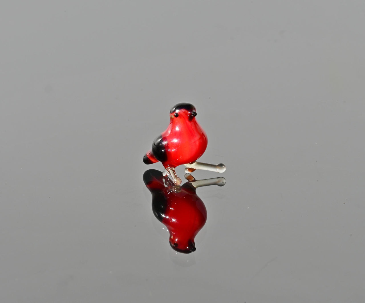 Tiny Glass Animals, Cardinal Gifts, Mini Glass Animals, Glass Bird Figurine, Red Bird, Handmade Glass Cardinal, Glass Bird, Bird Lover Gifts
