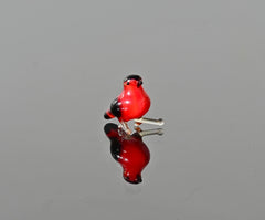 Tiny Glass Animals, Cardinal Gifts, Mini Glass Animals, Glass Bird Figurine, Red Bird, Handmade Glass Cardinal, Glass Bird, Bird Lover Gifts