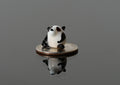 Tiny Glass Panda Figurine: Lampwork Miniature Animal
