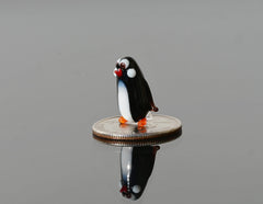 Tiny Glass Animals, Penguin Gifts, Mini Glass Animals, Penguin Gift, Glass Bird Figurine, Penguin Art, Glass Bird, Penguins, Penguin