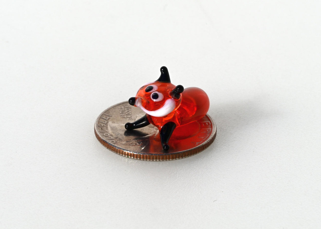 Tiny Glass Animals, Fox Gifts, Mini Glass Animals, Fox Figurine, Fox Decor, Fox Art, Glass Sculptures, Woodland Animals, Glass Animals
