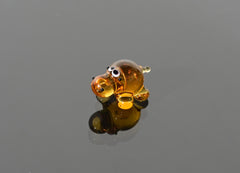 Tiny Glass Hippopotamus Miniature: Whimsical Hippo Gift