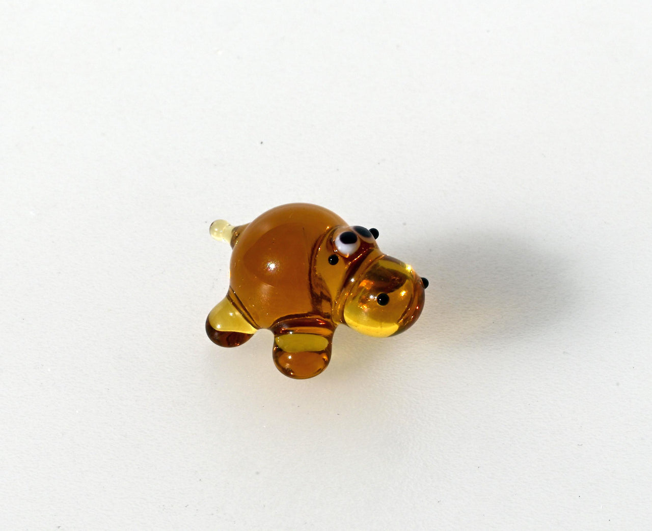 Tiny Glass Hippopotamus Miniature: Whimsical Hippo Gift