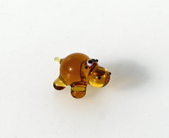 Tiny Glass Hippopotamus Miniature: Whimsical Hippo Gift