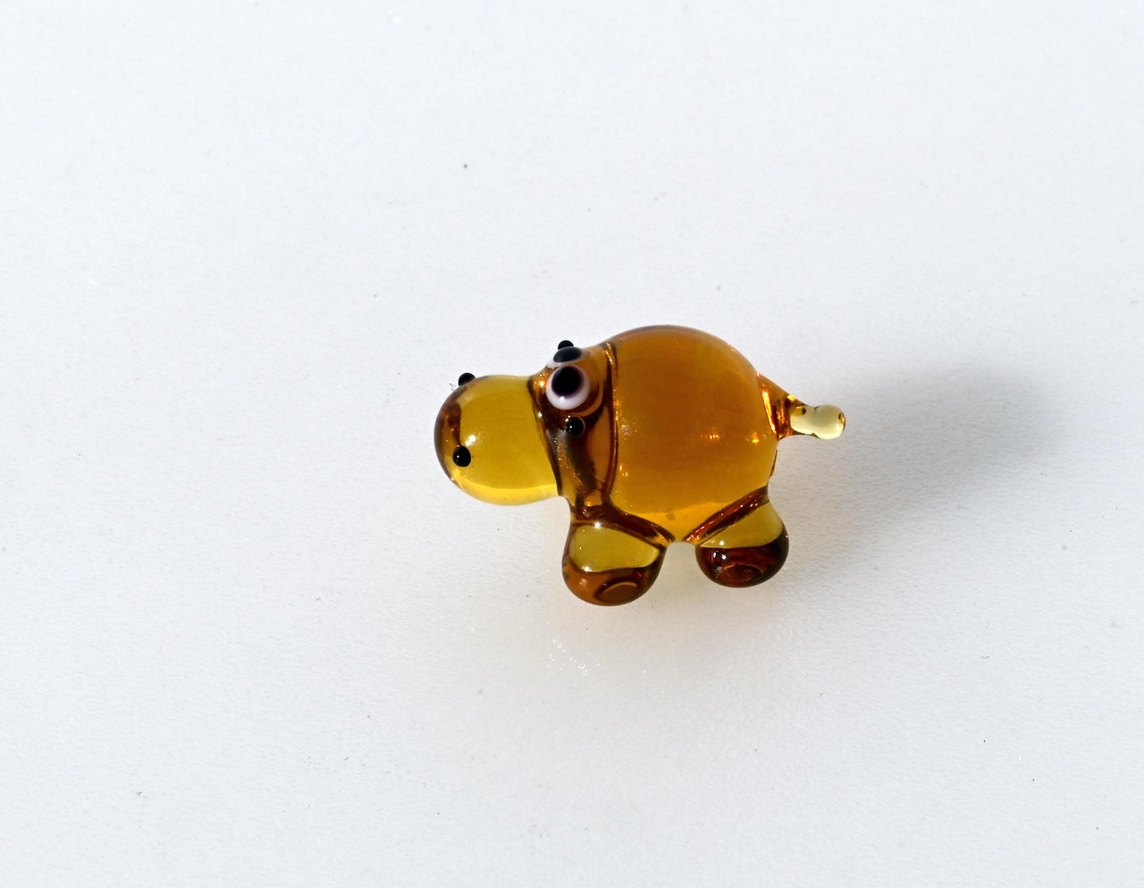 Tiny Glass Hippopotamus Miniature: Whimsical Hippo Gift