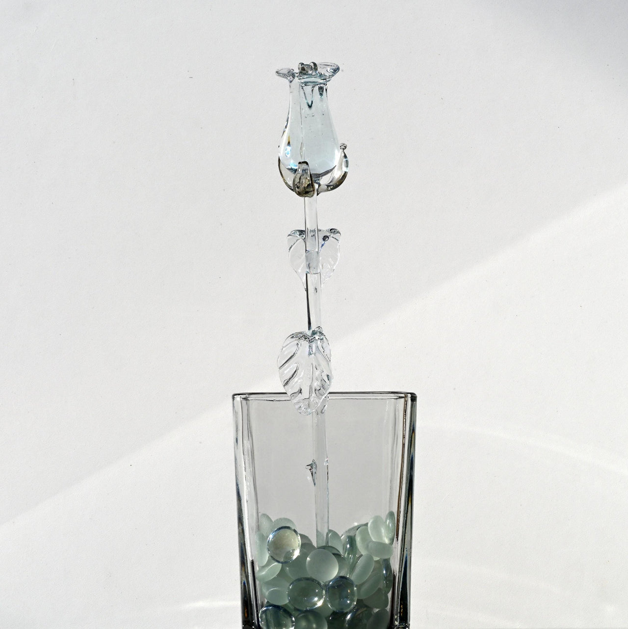 Glass Roses - Hand Blown Glass Rose - Glass Flowers Bouquet - Clear Glass Flowers - Mothers Day Gifts for Her