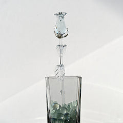 Glass Roses - Hand Blown Glass Rose - Glass Flowers Bouquet - Clear Glass Flowers - Mothers Day Gifts for Her