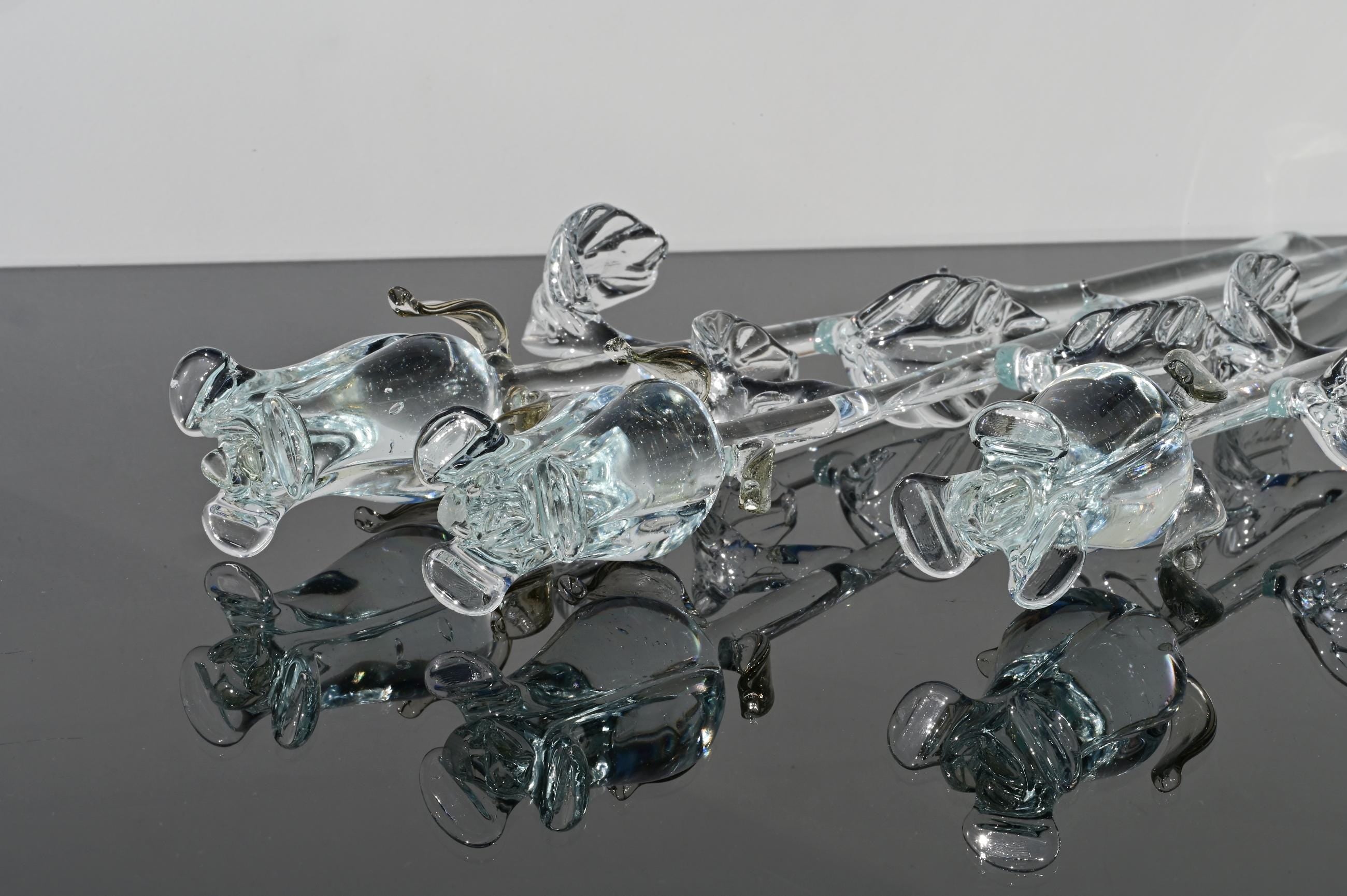 Glass Roses - Hand Blown Glass Rose - Glass Flowers Bouquet - Clear Glass Flowers - Mothers Day Gifts for Her