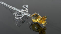 Glass Flower Bouquet - Handmade Glass Rose Flowers  - Blown Glass Flowers - Gold Glass Rose - Christmas Gift for Mom