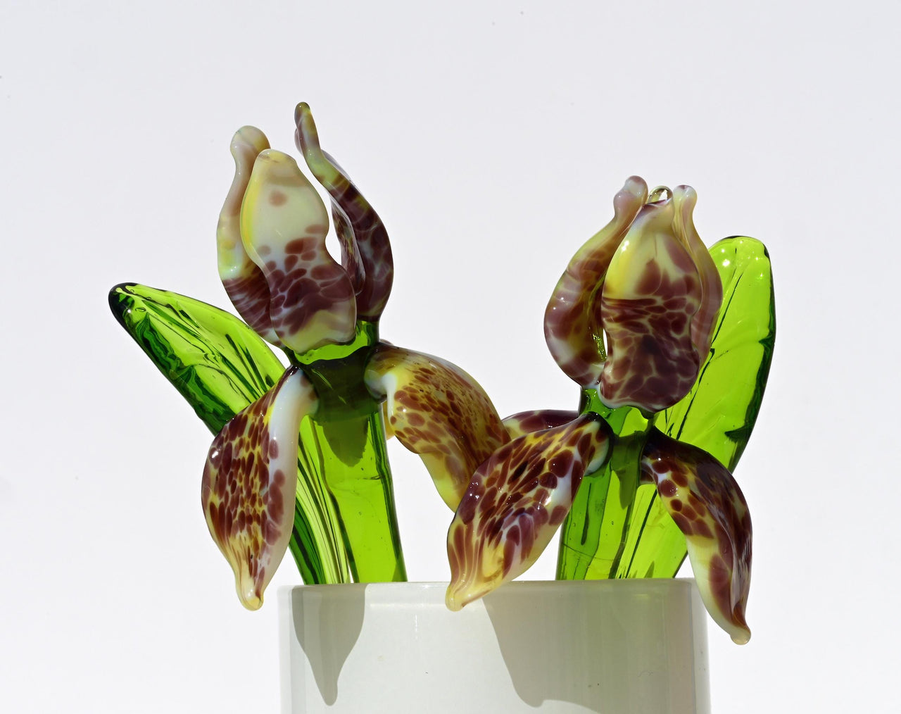Glass Iris, Glass Birth Month Flower, Iris Art, Mini Glass Flowers Bouquet, Spring Decor, Forever Flowers, Mothers Day Gifts, Birthday Gift