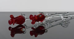 Glass Rose - Glass Flower Bouquet - Handmade Glass Flowers Rose - Blown Glass Flowers - Red Glass Rose - Christmas Gift for Mom
