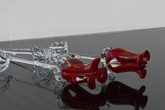 Glass Rose - Glass Flower Bouquet - Handmade Glass Flowers Rose - Blown Glass Flowers - Red Glass Rose - Christmas Gift for Mom
