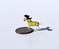 Lampwork Glass Moose Miniature Figurine, Detailed Collectible