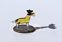 Lampwork Glass Moose Miniature Figurine, Detailed Collectible