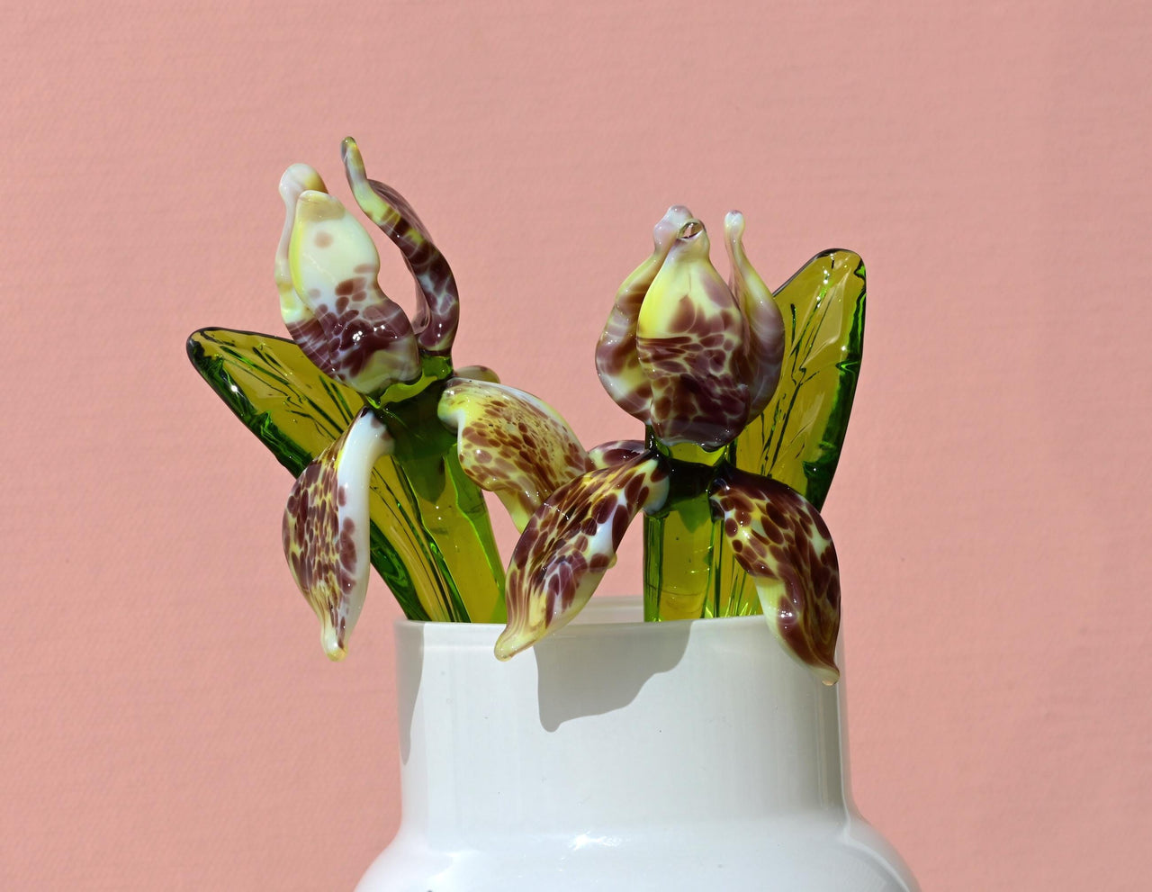 Glass Iris, Glass Birth Month Flower, Iris Art, Mini Glass Flowers Bouquet, Spring Decor, Forever Flowers, Mothers Day Gifts, Birthday Gift