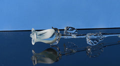 Glass Flower Bouquet - Handmade Glass Flowers Rose - Blown Glass Flowers - White Glass Rose - Christmas Gift for Mom