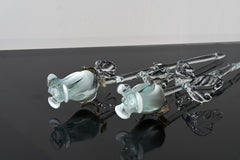 Glass Flower Bouquet - Handmade Glass Flowers Rose - Blown Glass Flowers - White Glass Rose - Christmas Gift for Mom