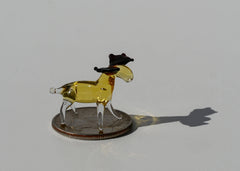 Lampwork Glass Moose Miniature Figurine, Detailed Collectible