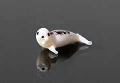 Miniature Glass Seal Figurine: Hand-Blown Collectible Sculpture