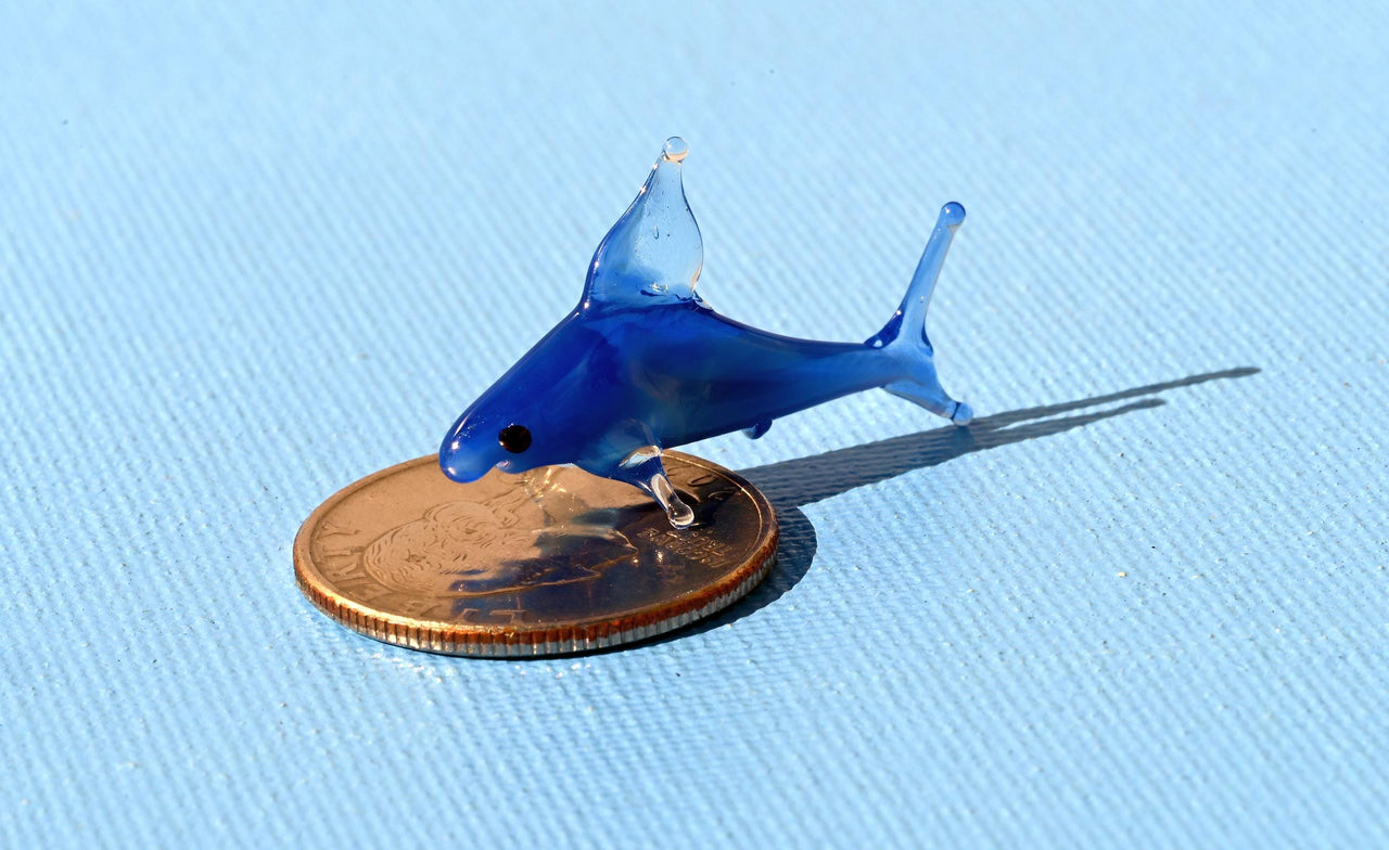 Tiny Glass Animals, Shark Gifts, Mini Glass Animals, Shark Decor, Shark, Glass Fish, Murano Glass Fish, Shark Art, Glass Animals