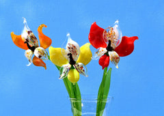 Glass Orchid Bouquet, Glass Flowers Bouquet, Forever Flowers, Faux Orchid Art, Orchid Gifts, Long Stem Glass Flowers, Mothers Day Gifts