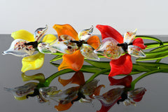 Glass Orchid Bouquet, Glass Flowers Bouquet, Forever Flowers, Faux Orchid Art, Orchid Gifts, Long Stem Glass Flowers, Mothers Day Gifts