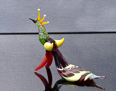 Peacock Decor, Peacock Statue, Glass Peacock Figurine, Peacock Gifts, Bird Lover Gifts, Glass Bird Sculpture, Peacock Sculpture, Peacock Art