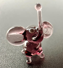 Handmade Purple Glass Elephant | Unique Lucky Gift for Her