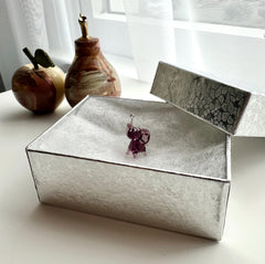 Handmade Purple Glass Elephant | Unique Lucky Gift for Her