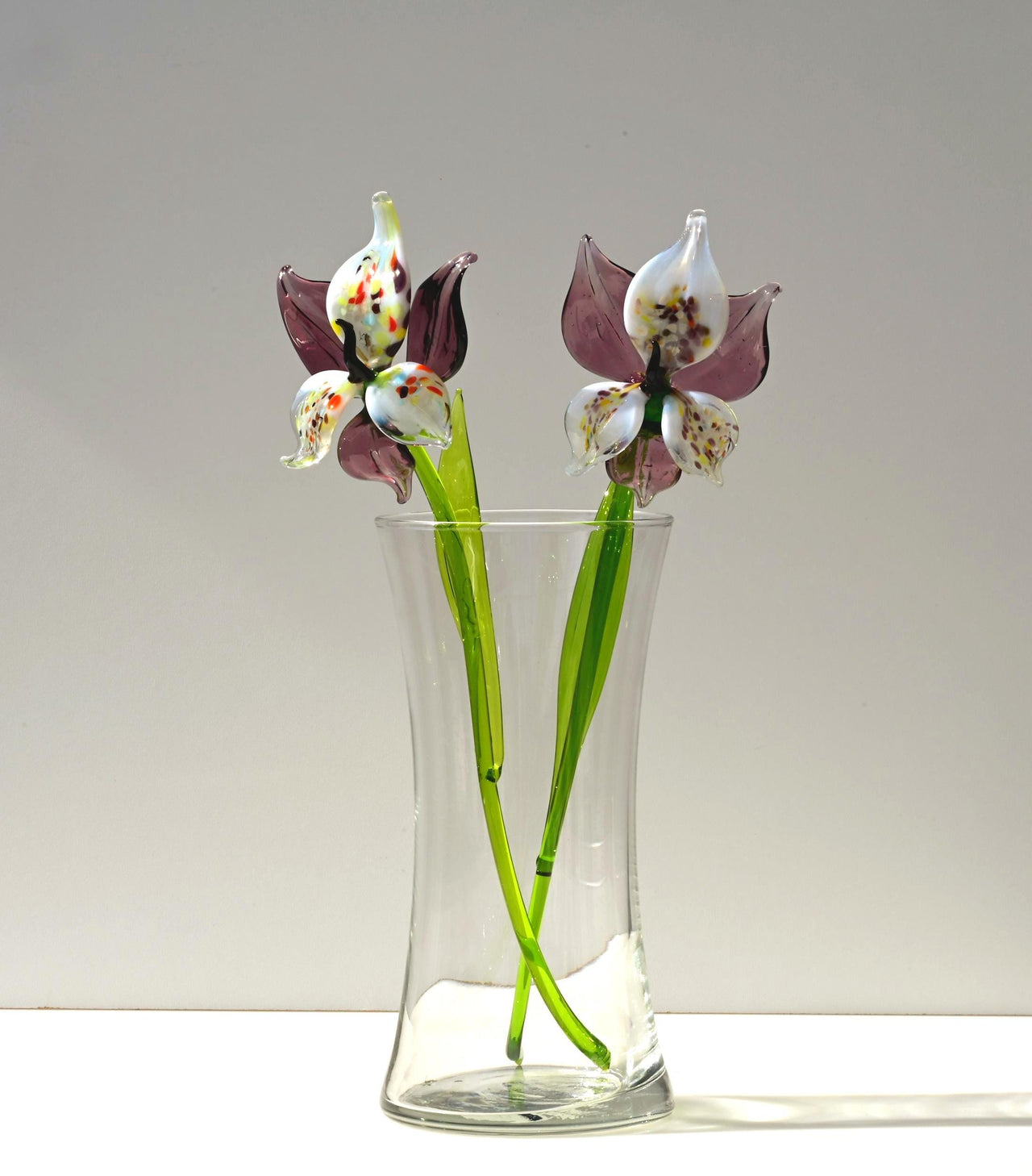 Purple Glass Flowers, Purple Orchid, Glass Orchid Bouquet, Forever Flowers, Glass Flowers Bouquet, Orchid Decor, Eternal Flowers, Orchid Art