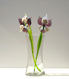 Purple Glass Flowers, Purple Orchid, Glass Orchid Bouquet, Forever Flowers, Glass Flowers Bouquet, Orchid Decor, Eternal Flowers, Orchid Art