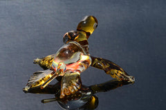 Hand-Blown Multicolor Glass Sea Turtle Figurine: Intricate Detail, 4-Inch