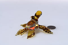 Hand-Blown Multicolor Glass Sea Turtle Figurine: Intricate Detail, 4-Inch