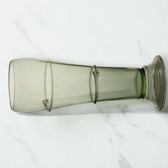 Handmade Forest Glass Tall Vase – č. 3 Sklenice – Elegant 24 cm Artisan Green Vase for Flowers.