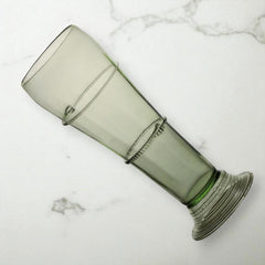 Handmade Forest Glass Tall Vase – č. 3 Sklenice – Elegant 24 cm Artisan Green Vase for Flowers.