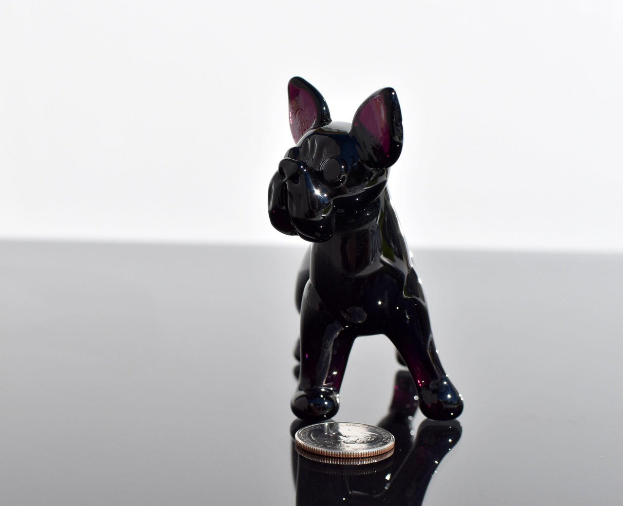 Handmade Glass Dog Sculpture Set | French Bulldog & Chihuahua | Art Collectible Set of 2