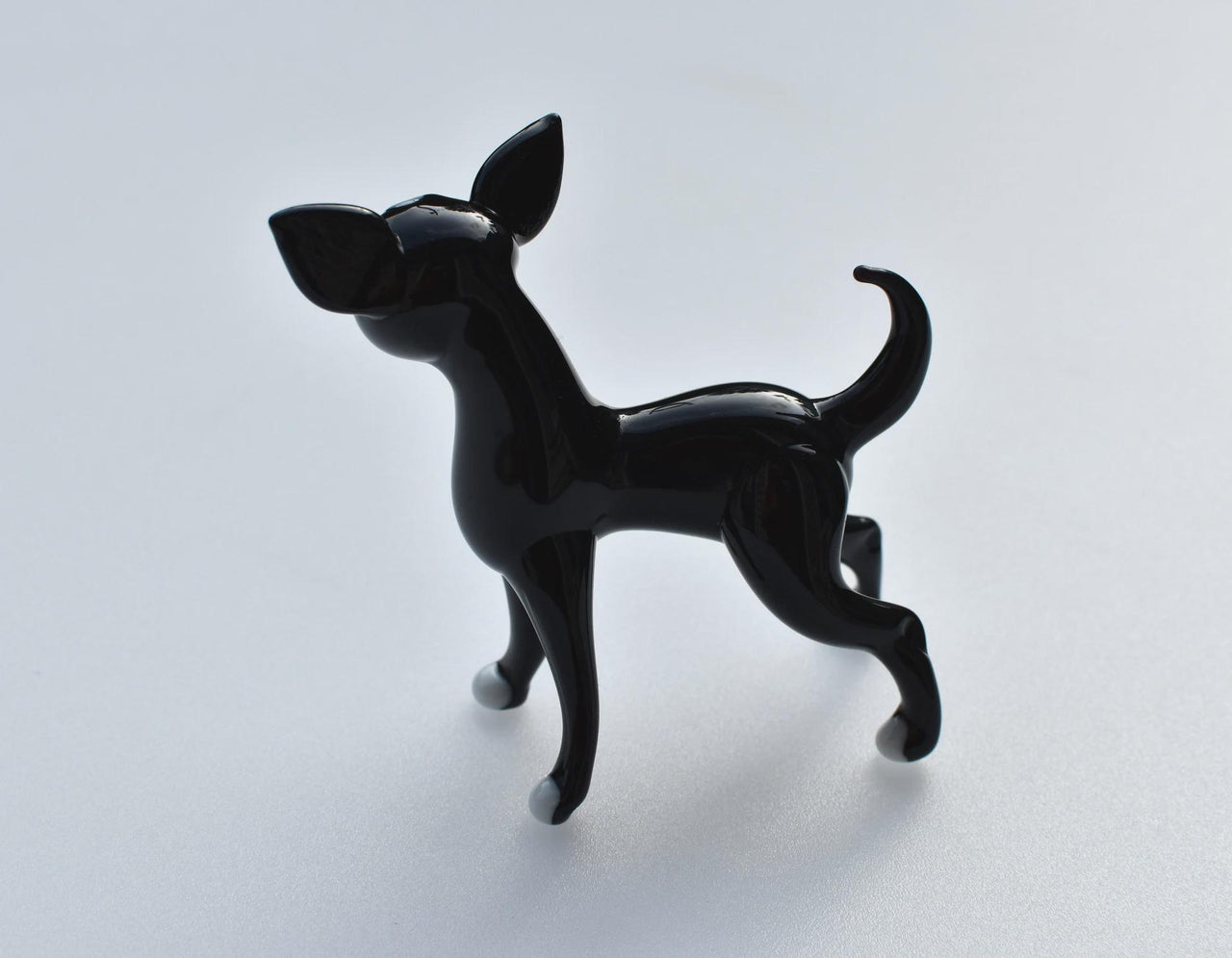 Handmade Glass Dog Sculpture Set | French Bulldog & Chihuahua | Art Collectible Set of 2