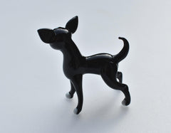 Handmade Glass Dog Sculpture Set | French Bulldog & Chihuahua | Art Collectible Set of 2