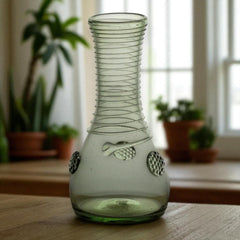 Handmade Forest Glass Bud Vase – č. 6 Váza Úzká – Luxury Green Narrow Vase for Glass Flowers