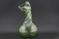 Handblown Green Glass Art Vase | Sculptural Bohemian Decor | Unique Collectible Artisan Glass Statement Piece