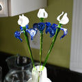 Glass Flowers Bouquet in Vase - Glass Flowers and Vase - Glass Flower Bouquet - Spring Decor Gift for Her, Birthday Gift