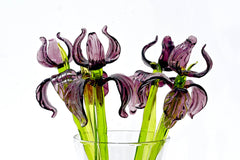 Glass Iris Flower, Glass Birth Month Flower, February Birth Flower Gift, Glass Flowers Bouquet, Purple Iris, Birth Flower Bouquet Art