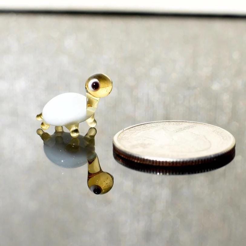 Hand Blown Mini Glass Turtles: Collectible Aquarium Decor