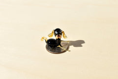 Lampwork Glass Dog Figurine: Tiny Whimsical Miniature