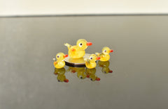 Tiny Glass Ducks, Mini Ducks, Duck Nursery Decor, Duck Family Set, Glass Duck, Tiny Glass Animals, Duck Gift, Baby Shower Gift