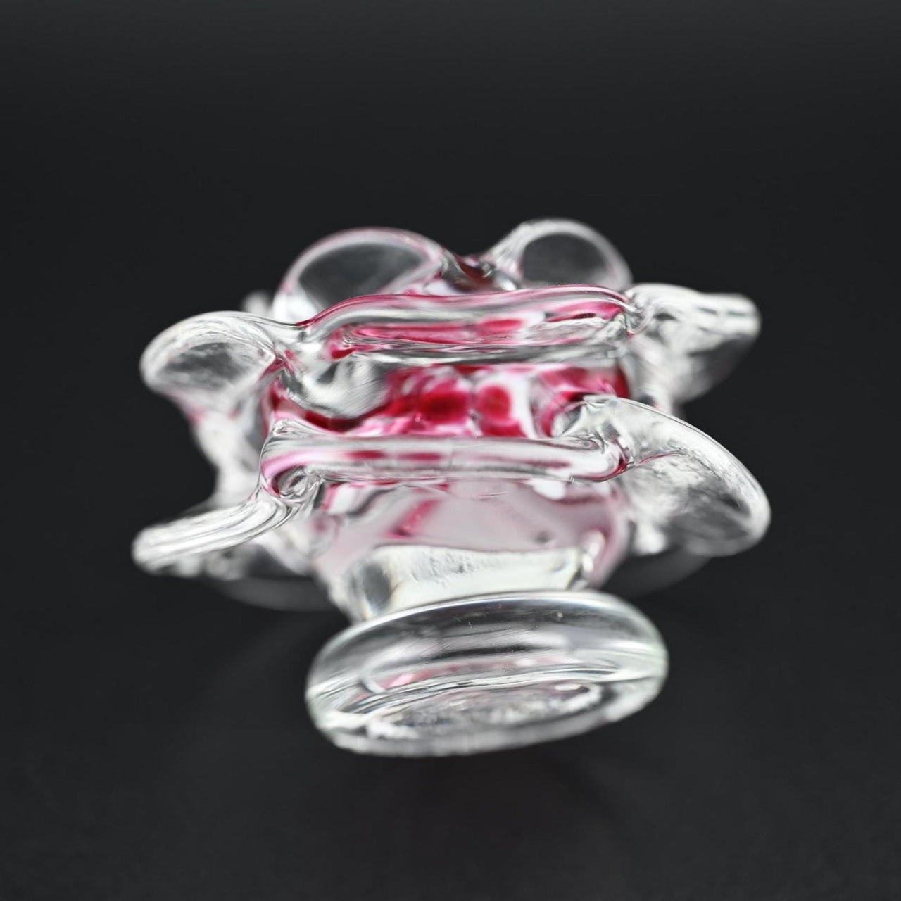 Handblown Glass Rose Sculpture: Artisan Floral Decor, Unique Keepsake