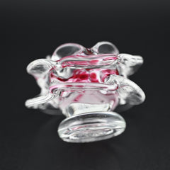 Handblown Glass Rose Sculpture: Artisan Floral Decor, Unique Keepsake