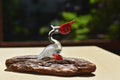 Handmade Glass Pelican Figurine: Whimsical Art Glass Sculpture
