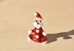 Handblown Glass Santa Figurine: Miniature Mothers Day Santa Claus Figure