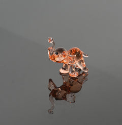 Elephant Figurine, Rose Glass Elephant, Elephant Gifts, Tiny Glass Animals, Elephant Charm, Pink Elephant, Glass Animals, Decor, Statue
